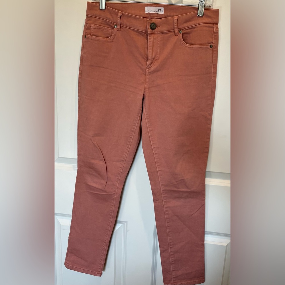 Ann Taylor LOFT Skinny Crop Pink Pant Size 4